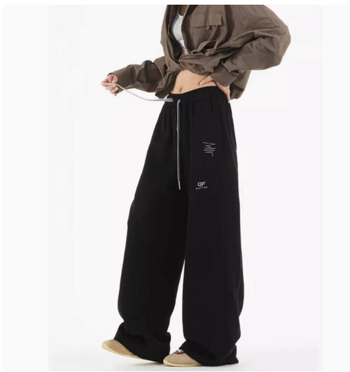 Amerikanische Retro-Mode-Markenstickerei Freizeit-Sweatpants für Männer und Frauen