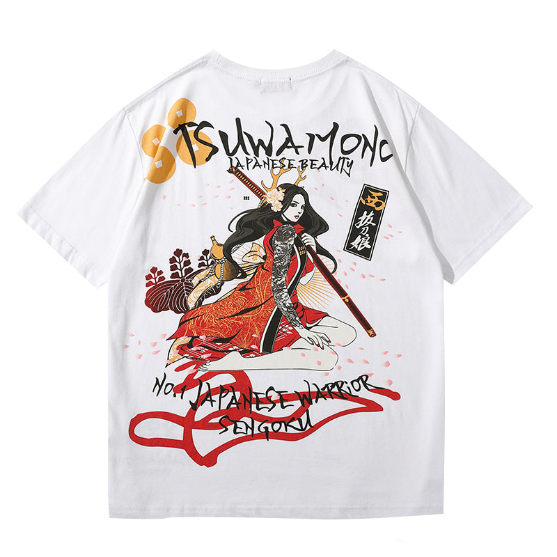 T-Shirts mit kurzer Ärmel und Baumwollstickerei für Paare und Ehepaare